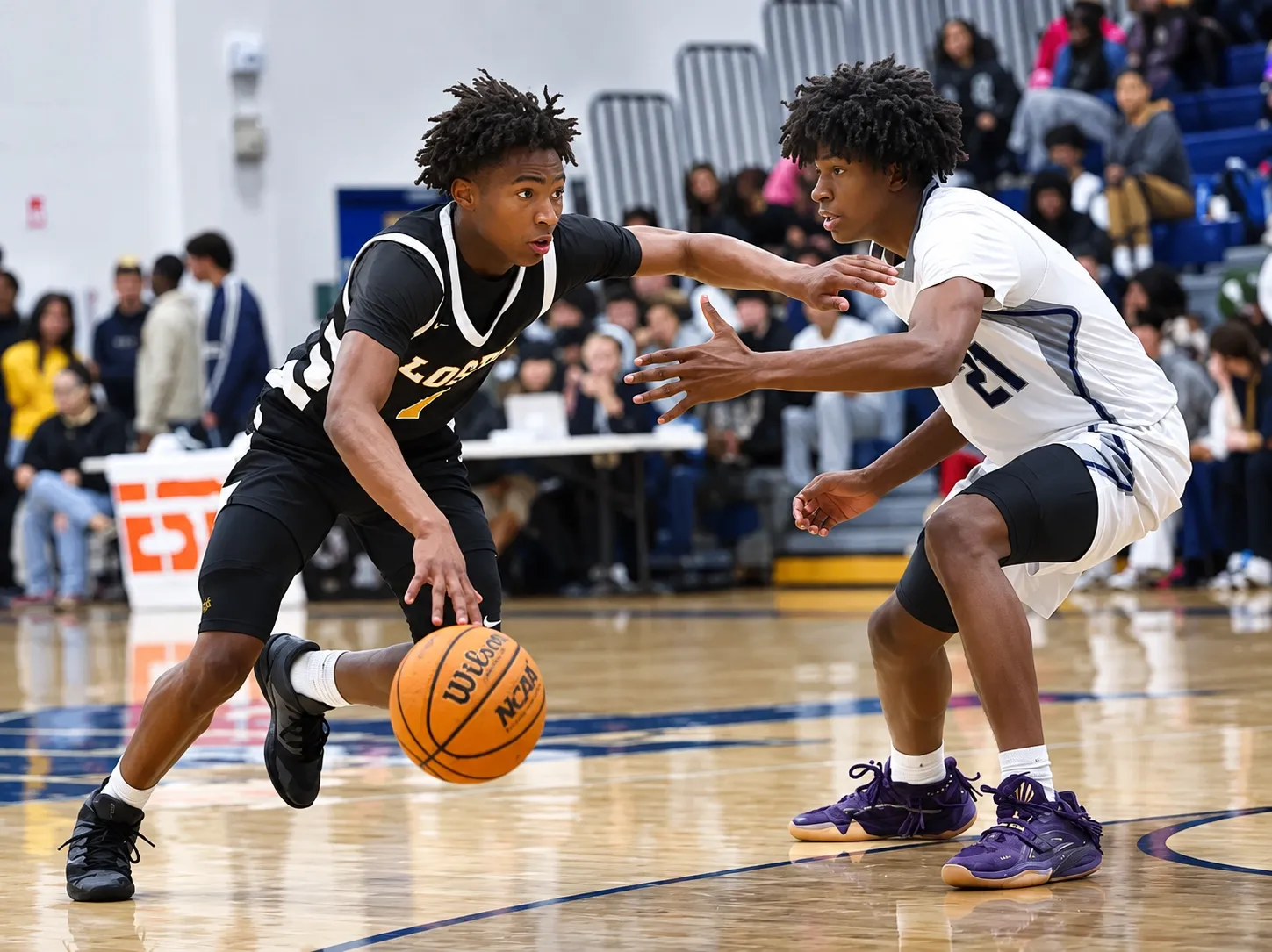 DJ Hunter playing on-ball defense